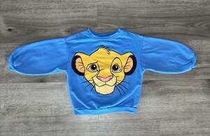 Disney The Lion King Simba Sweatshirt Size 4 Blue Hakuna Matata